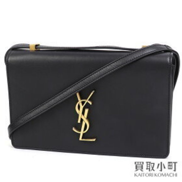 Saint Laurent Yves Cassandra Shoulder Bag Black crossbody YSL flap - Picture 1 of 9